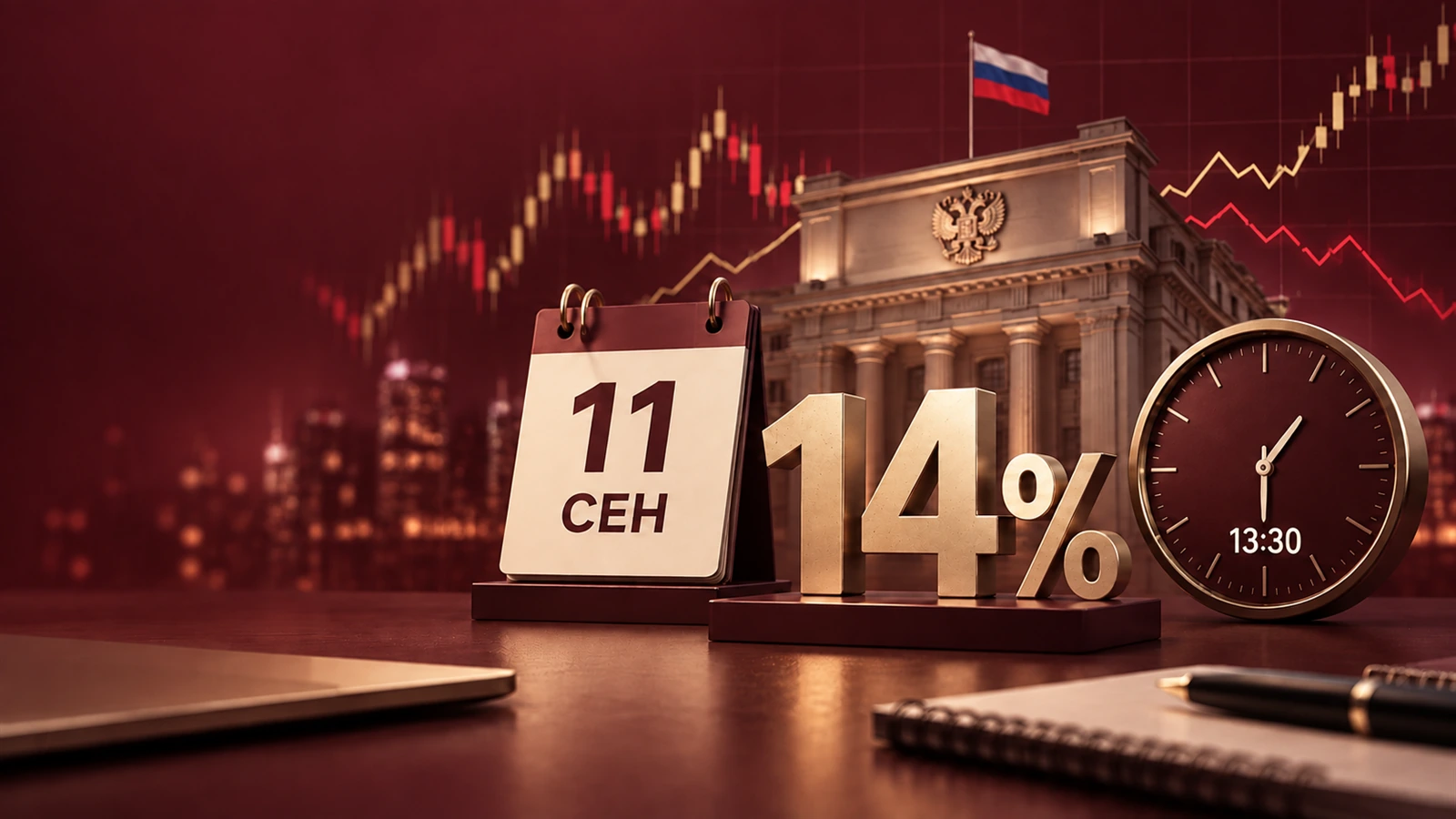 Календарь 11 сентября, ставка 14 процентов и часы перед решением Банка России